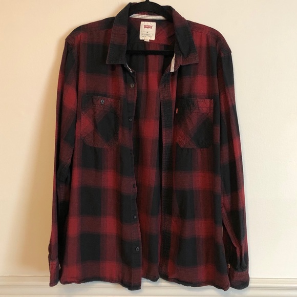 XXL Mens Levi’s Twill Plaid Button Down Shirt - Picture 4 of 10